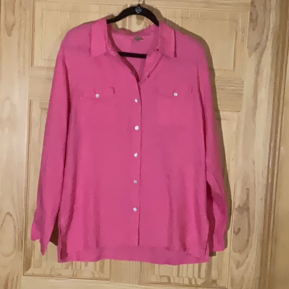 Chico's Pink Button-Front Blouse